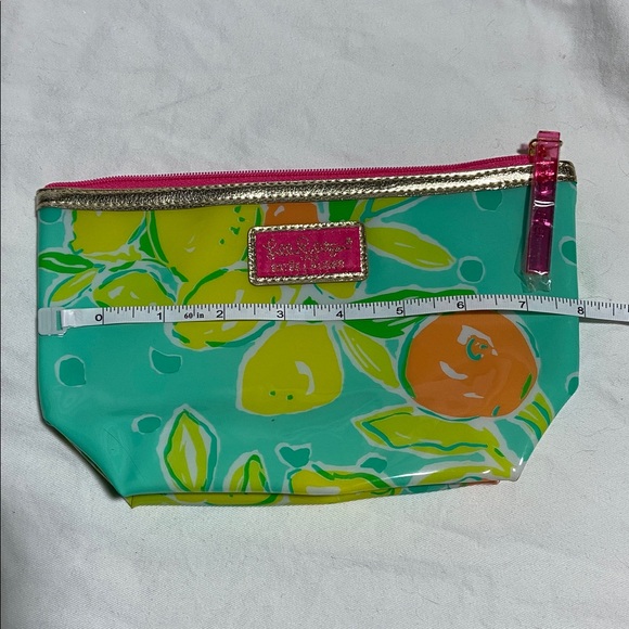 Lilly Pulitzer for Estée Lauder colorful citrus print cosmetic bag NWOT - Picture 5 of 7